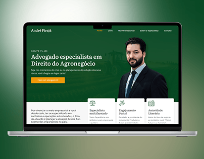 Site Institucional - André Pirajá, Advogado do Agro