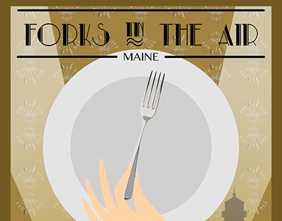 Forks In the Air Restaurant Poster