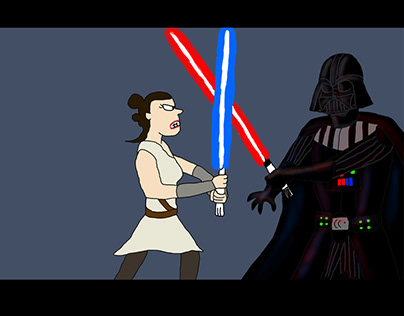 Rey vs Darth Vader Star Wars
