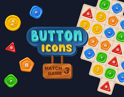 Button icons for match 3 game