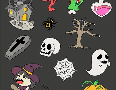 Spooky Collection - Halloween Vector Graphic Design Set