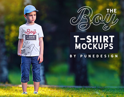 Boy T-Shirt Mock-Up Set 2