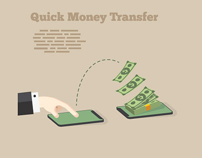 Money transfer concept vector image
