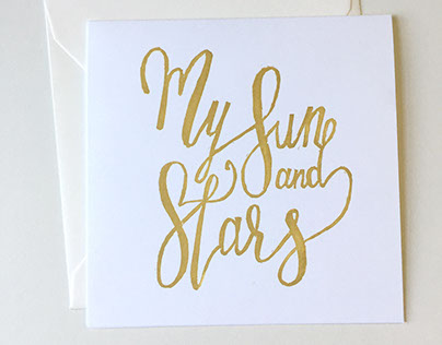 Hand printed greeting cards
