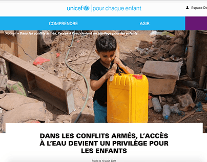 L'article sur l'accès à l'eau dans les pays en conflit