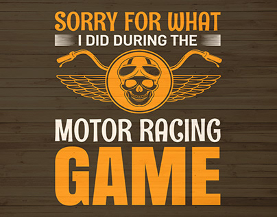 Motor Racing Game T shirt design