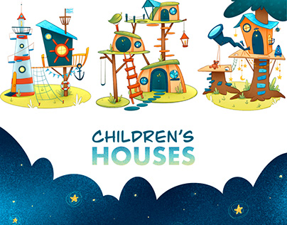 Children's houses. Illustrations
