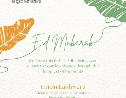 Eid Card Design for Engro Fertilisers