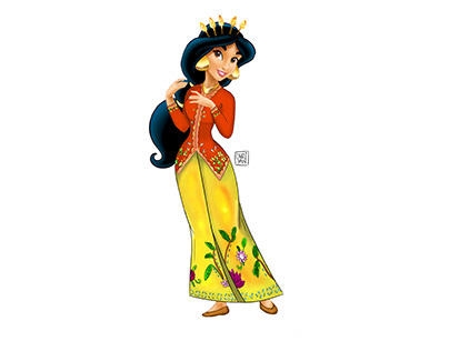 Princess Jasmine with Malaysian Traditional Attire