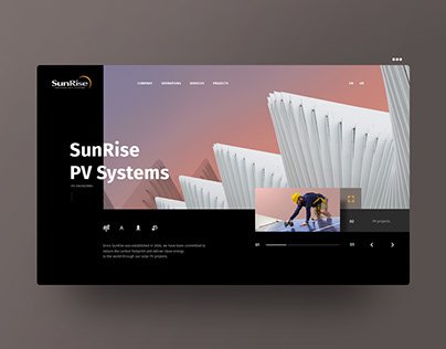 Sunrize PV website design