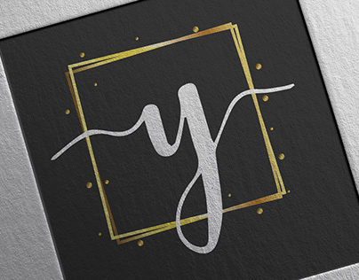 Gold Frame "y" Letter