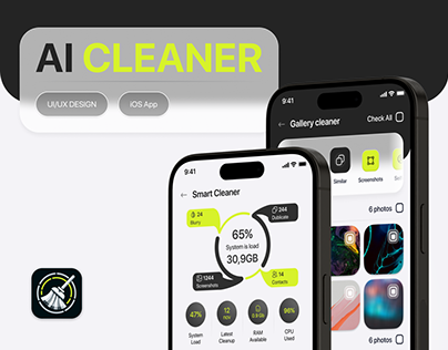 AI Cleaner app ui/ux