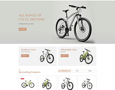 Case Study- Cycling Store Minimal eCommerce Website