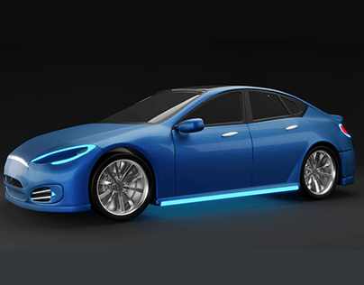 Tesla bule car