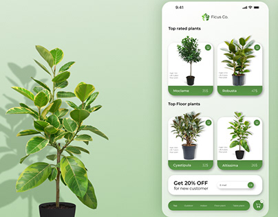 Mobile design for plant shop