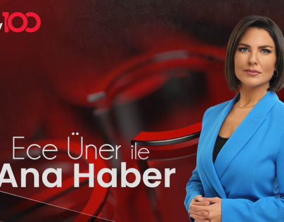 Ece Üner ile Ana Haber Logo Çalışması (Tv100)