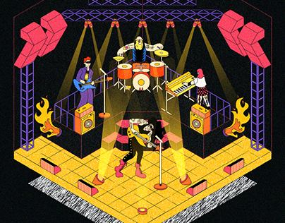 Rock Festival Illustration
