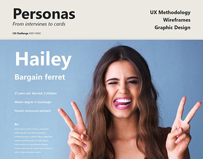 UX Challenge #001 #002 - How to create personas
