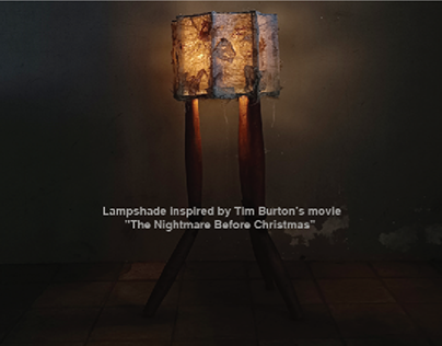 Tim Burton inspired Lampshade