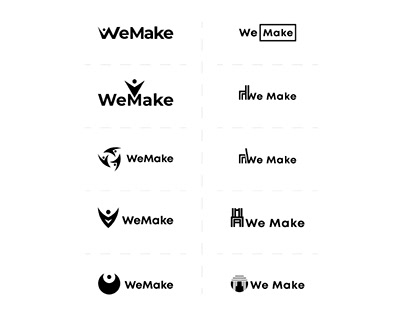 10 options logo for WeMake (Furniture for people)