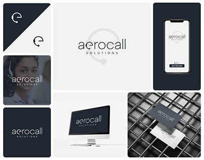 Aerocall Call Center Logo and Brand identity Design
