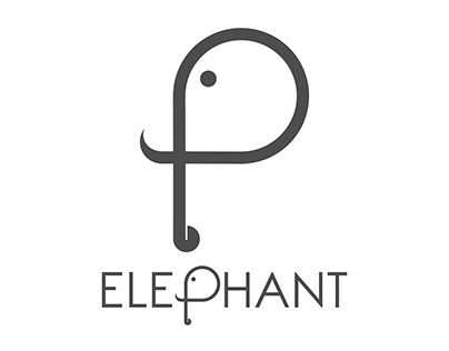 P for Elephant Logo Design