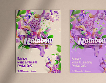 [Rainbow music&camping festival 2022] graphic design
