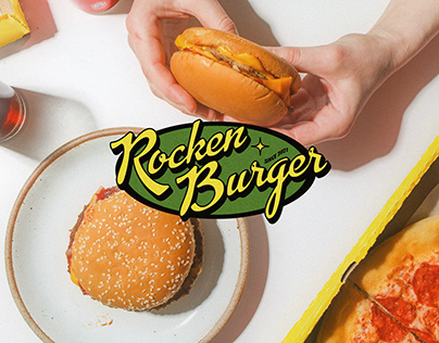 Rocken Burger - fast food hamburger branding