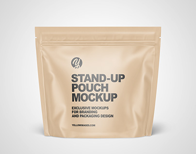 Stand-up Pouch Mockup PSD 5k