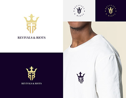 Fashion brand and faith logo Revivals & Riots design