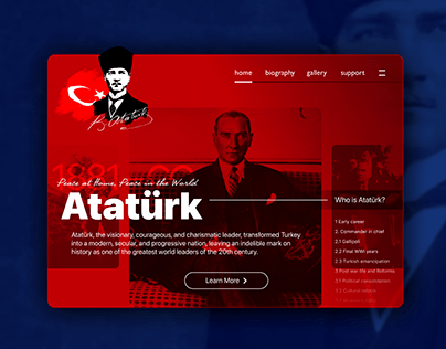 Atatürk - Website Landing Page UI Design