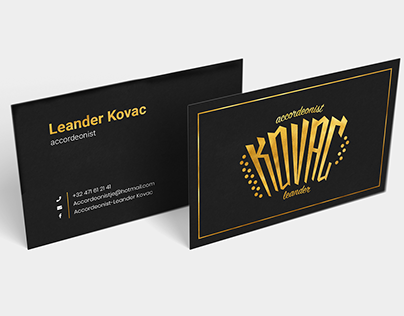 Business Card | Accordionist Leander Kovac