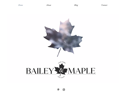 Bailey and Maple Minimalist Blog Design