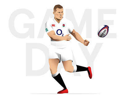 England Rugby player illustrations