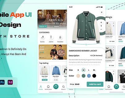 E-commerce mobile app UIUX design