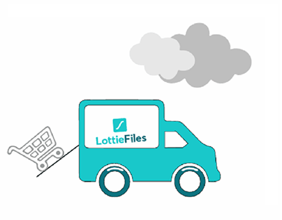 Lottiefiles Truck animation concept