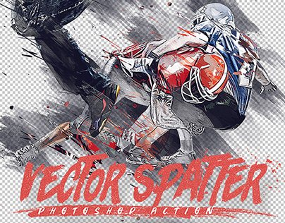 Vector Spatter Photoshop Action CS3+