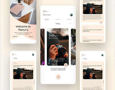 Planner (journal) Mobile App UI