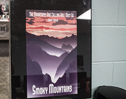 Smoky Mountains Poster w/ Quote by John Muir