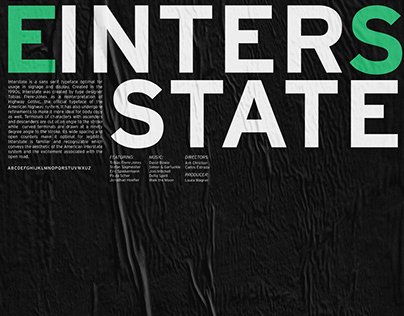 Interstate Typeface Poster