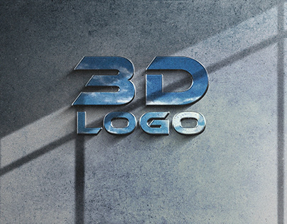 3D Logo Sign Mockup