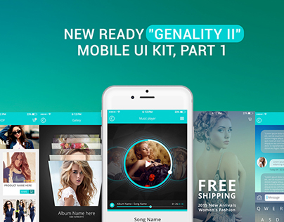 New Ready "Genality II" Mobile UI Kit Part 1