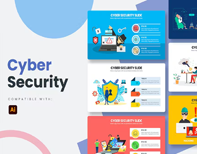 Business Cyber Security Illustrator Infographics
