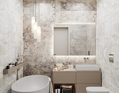Bathroom with an area of ​​5 square meters