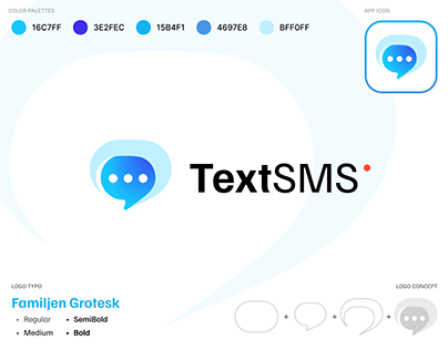Text SMS | logo design