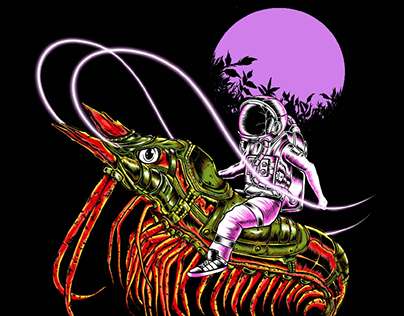 astrounaut and the shrimp