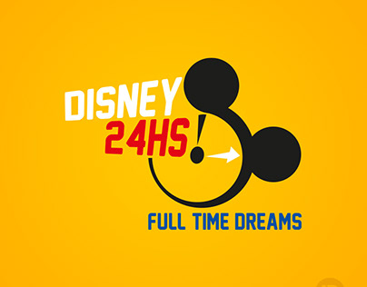 Logotipo e slogan Disney 24HS - Full Time Dreams