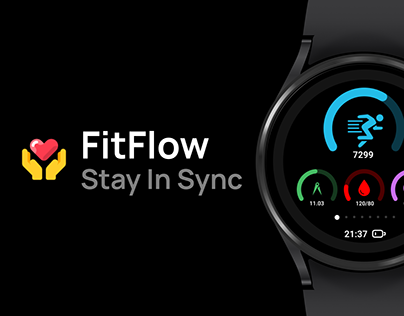 FitFlow Watch Fitness Tracking App UI Design