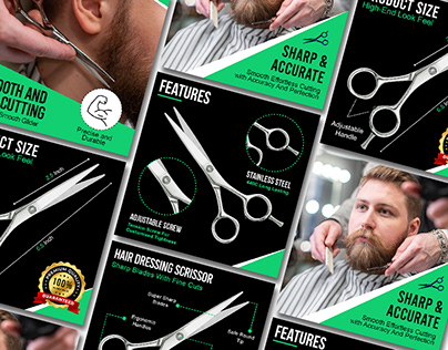 Barber Scissor Amazon Listing Images - Biznarts