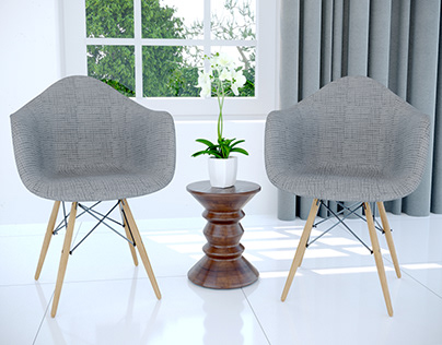 Chair set and side table visualisation for LEISUREMOD